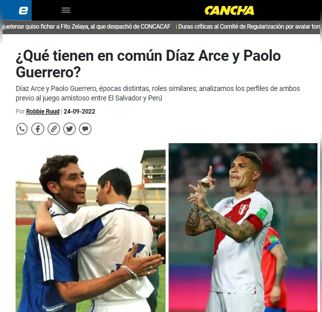 Prensa de El Salvador sobre Paolo Guerrero. Prensa de El Salvador sobre Paolo Guerrero.