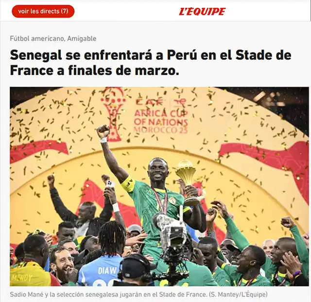 Perú vs Senegal