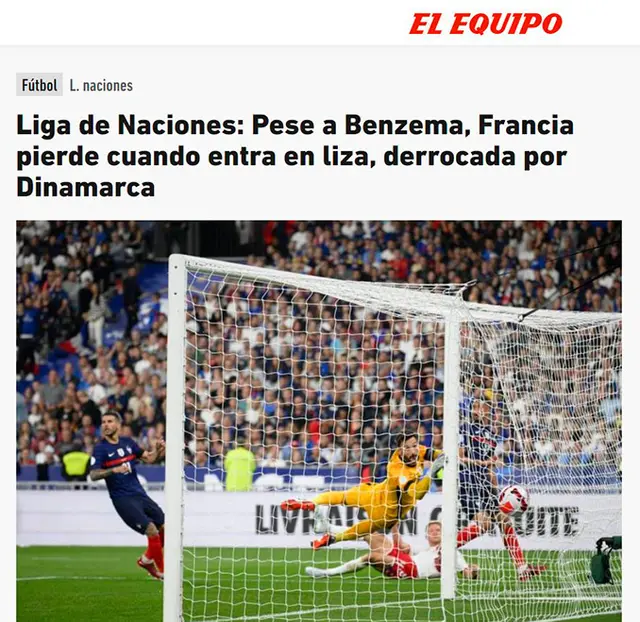 Francia vs Dinamarca