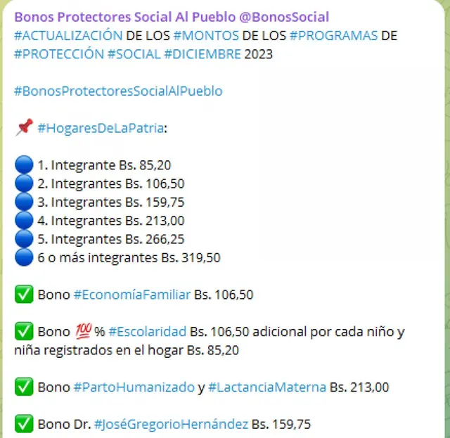 Bono 100% Escolaridad