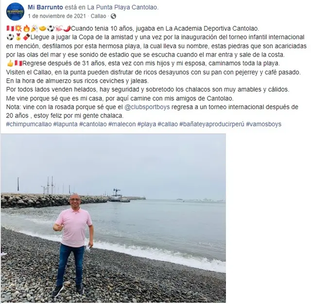 <em>Publicación del dueño de 'Mi Barrunto' realizó una emotiva publicación. (Foto: Mi Barrunto)</em>   