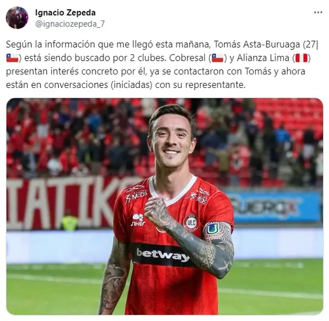 Tomás Asta-Buruaga Alianza Lima