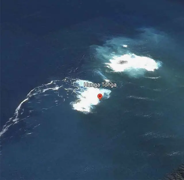 El volcán submarino.   