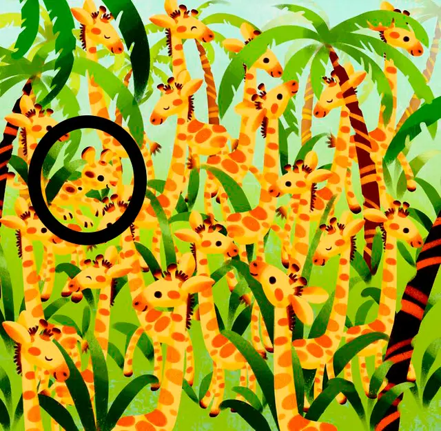 Respuesta del reto visual dónde está el leopardo