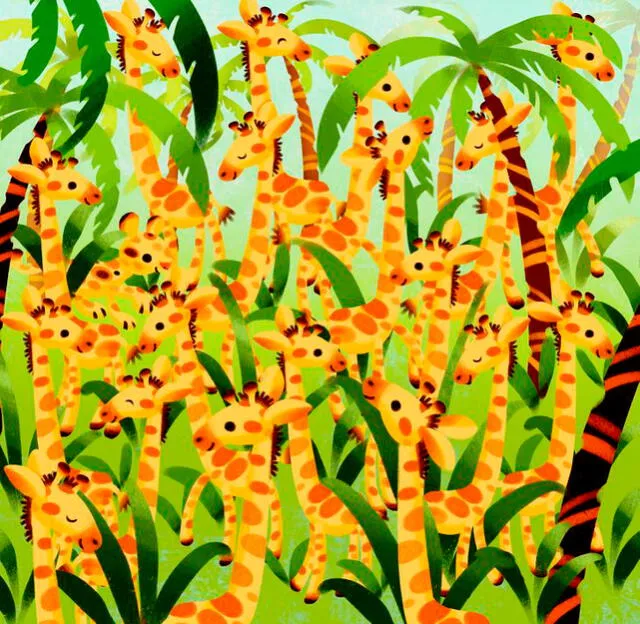 Reto visual dónde está el leopardo