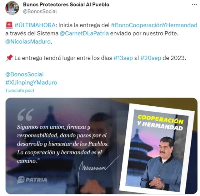 bono de la patria