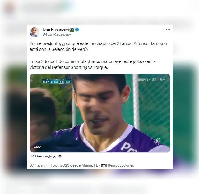 Periodista uruguayo sobre Alfonso Barco Periodista uruguayo sobre Alfonso Barco