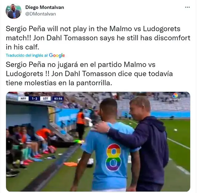 Información sobre Sergio Peña. Foto: Captura Twitter.   