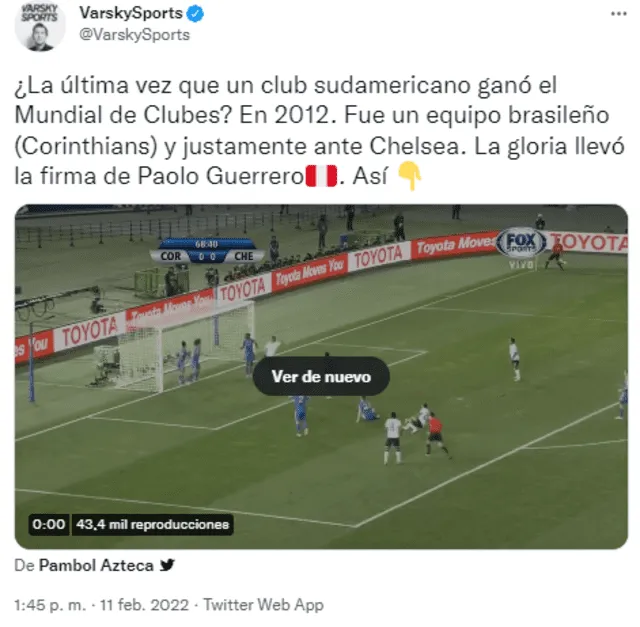 Juan Pablo Varsky resaltó a Paolo Guerrero. Juan Pablo Varsky resaltó a Paolo Guerrero.