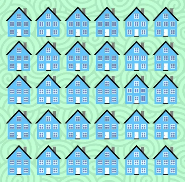 acertijo visual encuentra casa diferente en cinco segundos