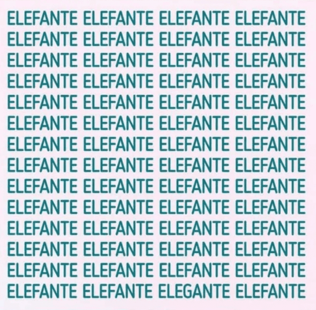 ¿Logras ver la palabra Elegante? Responde en segundos. | Fuente: Genial gurú ¿Logras ver la palabra Elegante? Responde en segundos. | Fuente: Genial gurú