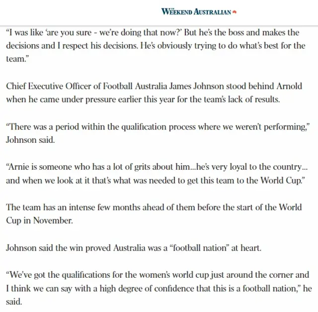 James Johnson sobre la Selección Peruana.