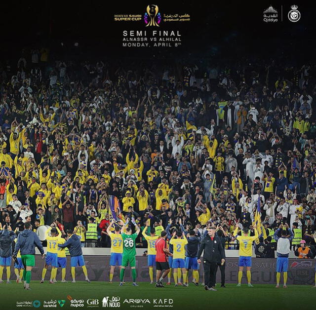 Al Nassr espera vencer a Al Hilal en la semifinal de la Supercopa de Arabia Saudita.   