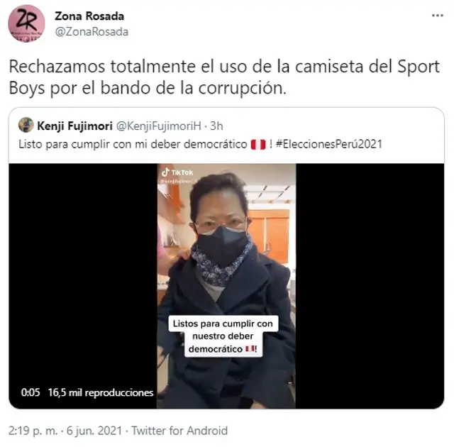 (Foto: Twitter Zona Rosada)   