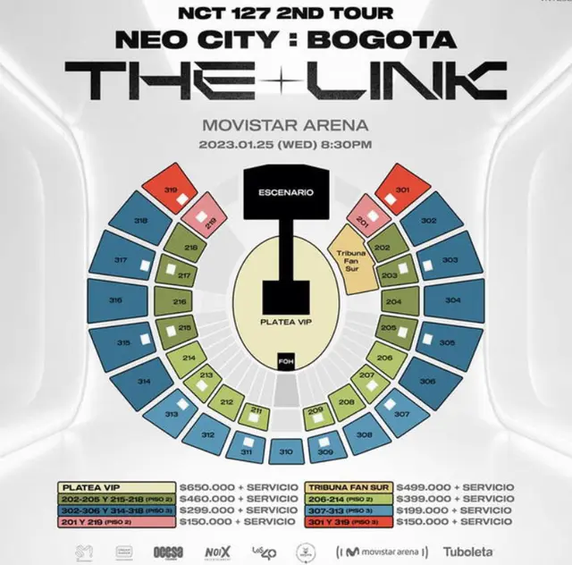  NCT en Bogotá.