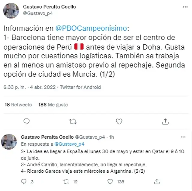 Selección Peruana se instalaría en Barcelona.