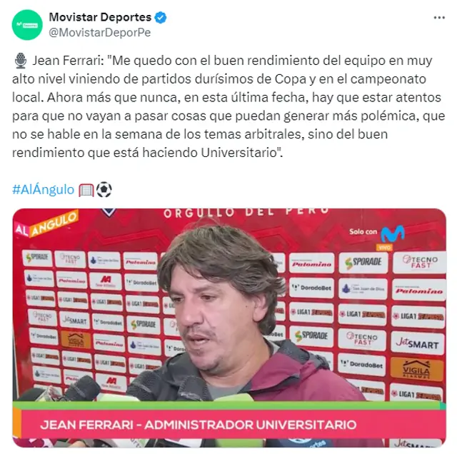 Jean Ferrari, Universitario