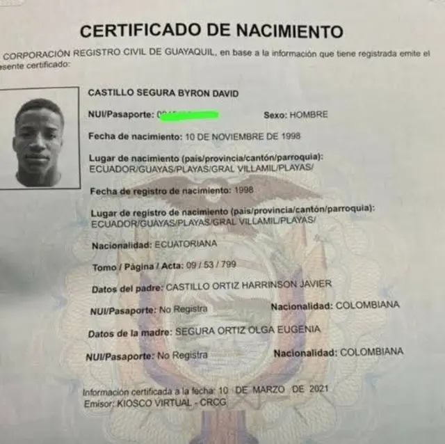 <strong>Certificado de nacimiento</strong>   