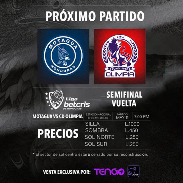 Entradas Motagua vs Olimpia Entradas Motagua vs Olimpia