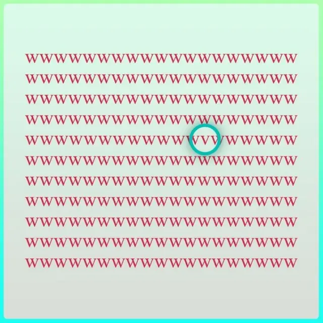  Reto visual: Encuentra la V entre las W   