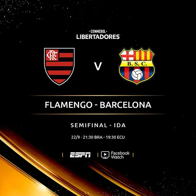 Flamengo y Barcelona lista para el choque de ida por semifinales.   