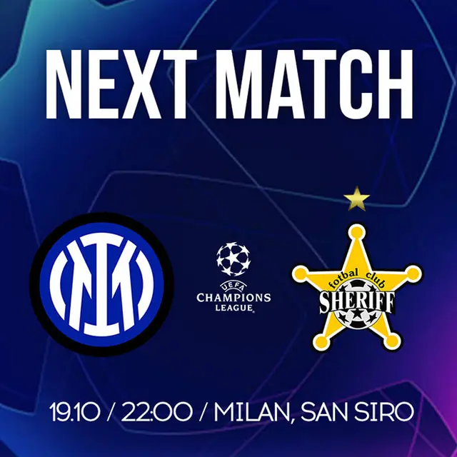 Inter recibe el FC Sheriff por la UEFA Champions League. Inter recibe el FC Sheriff por la UEFA Champions League.