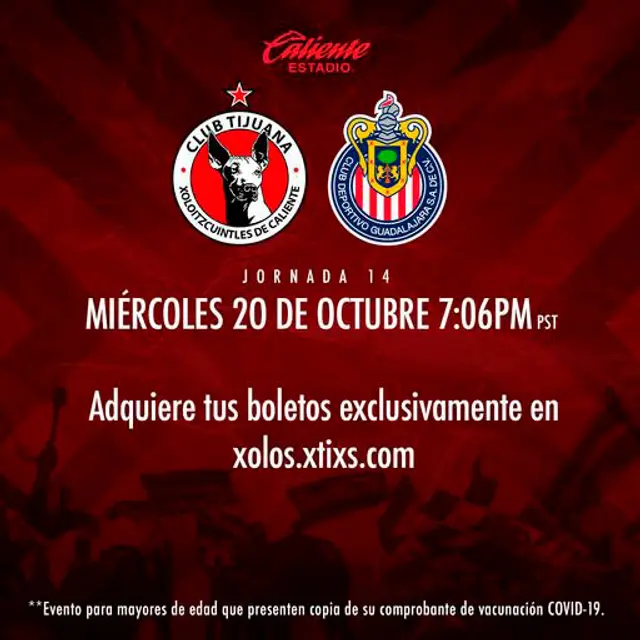 Hinchas pueden adquirir sus boletos para el Tijuana vs Chivas. Hinchas pueden adquirir sus boletos para el Tijuana vs Chivas.