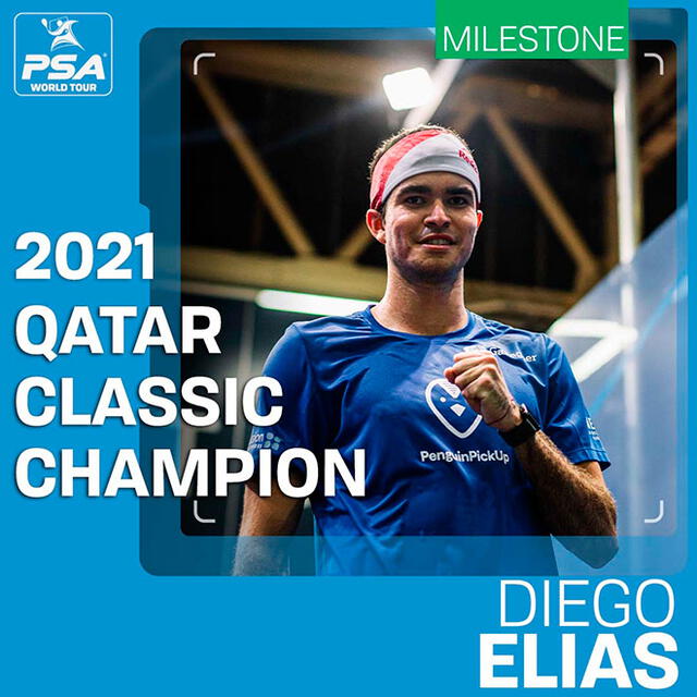 PSA World Tour felicita al peruano Diego Elías.   