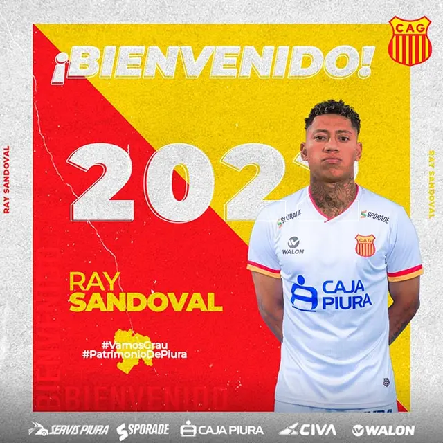 Ray Sandoval es nuevo jugador de Atlético Grau.   