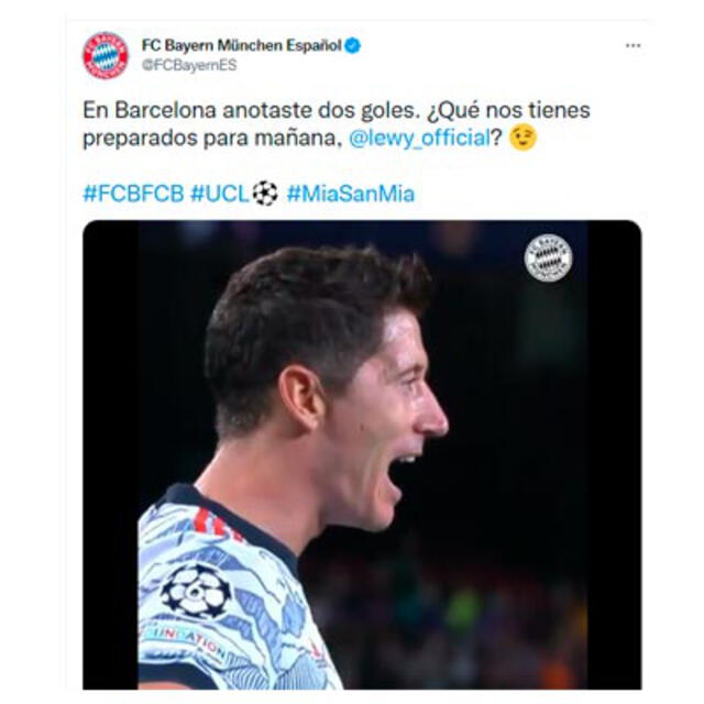 Bayern Múnich en redes sociales.