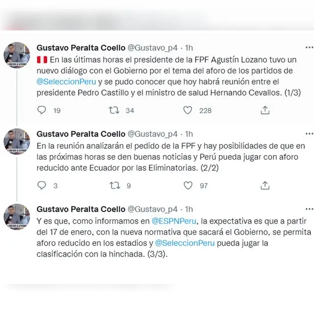 Gustavo Peralta y la información de la Selección Peruana Gustavo Peralta y la información de la Selección Peruana