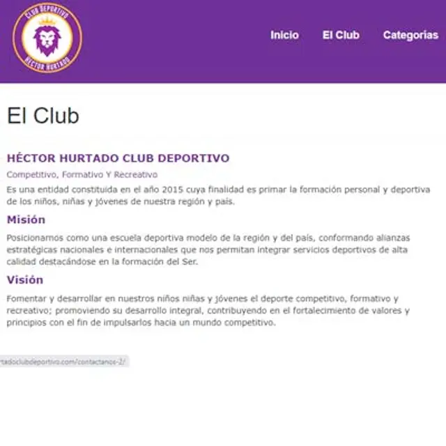 Héctor Hurtado y su club de fútbol