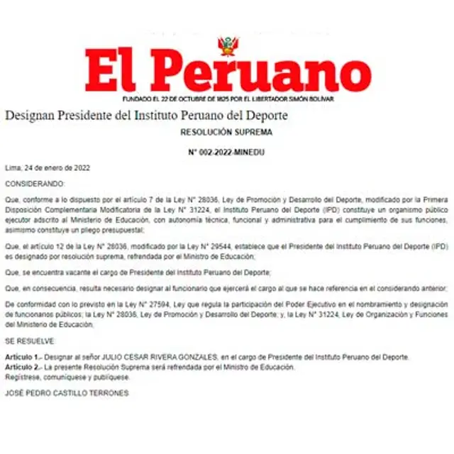 Julio 'Coyote' Rivera es nuevo presidente del IPD