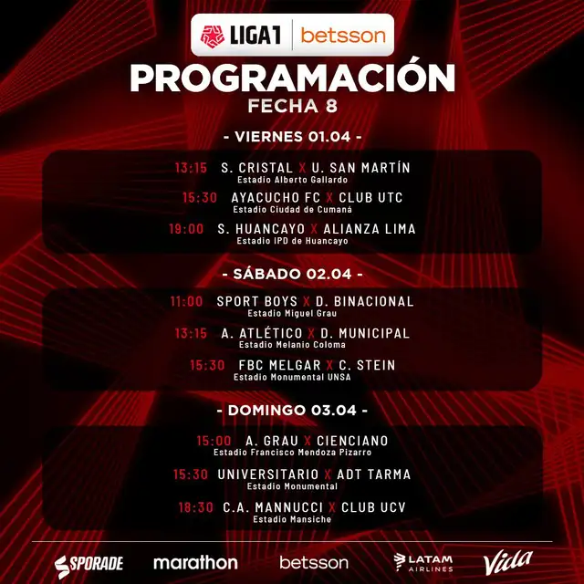 Nueva programación de la fecha 8 del Apertura Nueva programación de la fecha 8 del Apertura