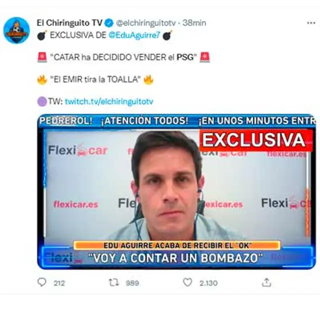 El Chiringuito da por hecho que PSG está a la venta
