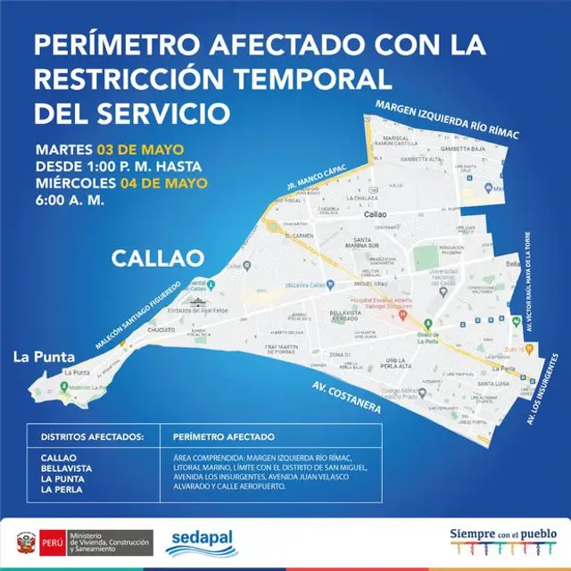 sedapal corte de agua distrito callao sedapal corte de agua distrito callao