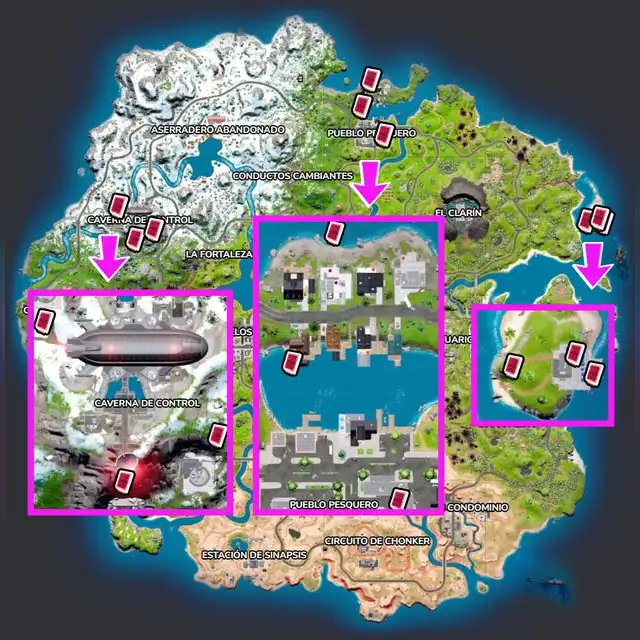 Ubicación de los Omnichips en Fortnite Temporada 2 semana 7