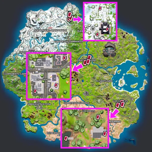 Ubicación de los Omnichips en Fortnite Temporada 2 semana 8