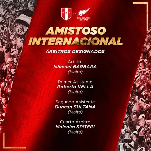 Lista de árbitros designados de cara al encuentro amistoso en Barcelona. Lista de árbitros designados de cara al encuentro amistoso en Barcelona.