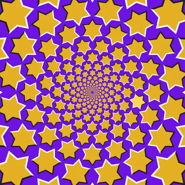 Ilusión óptica,¿cuál es la estrella que resalta?, imagen completa.