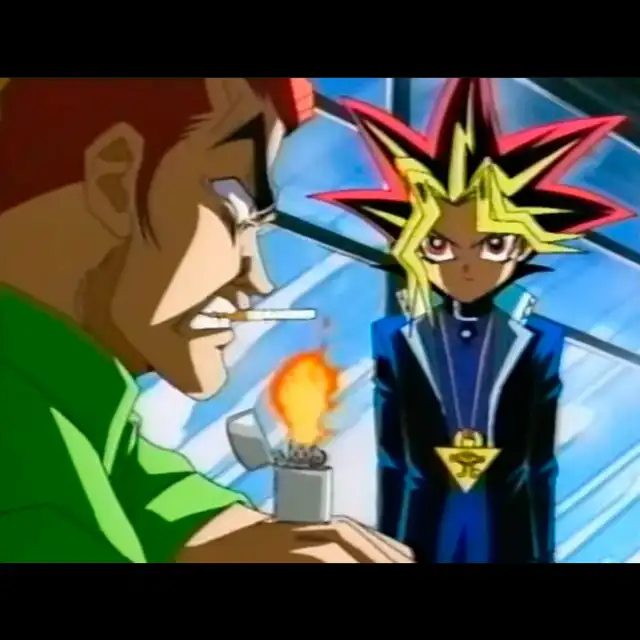 Yami Yugi ganando el juego ante un desafortunado delincuente (Foto: captura YouTube)   
