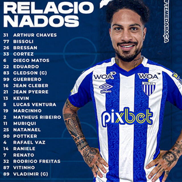 Paolo Guerrero considerado para el América vs Avaí por el Brasileirao