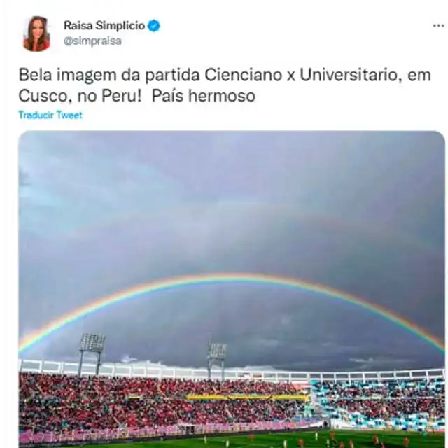 Raisa Simplicio y su mensaje en Twitter