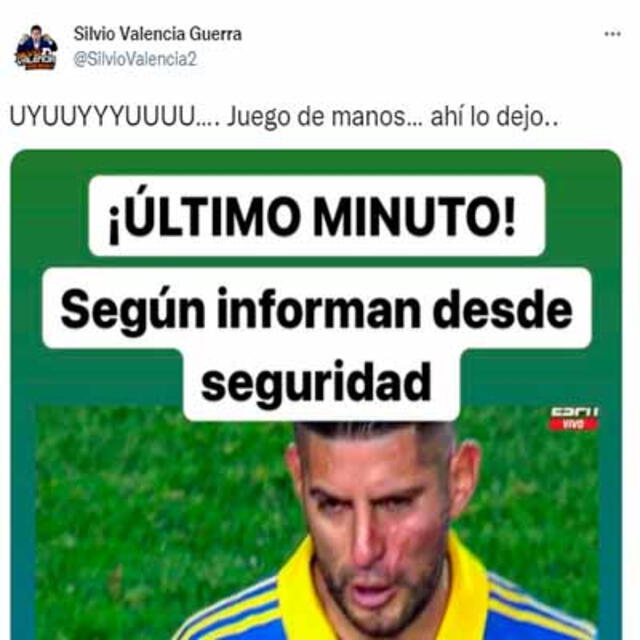 Silvio Valencia y el mensaje en redes sociales