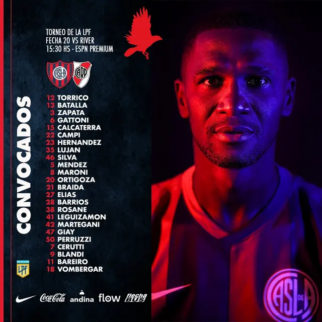 Convocados de San Lorenzo.