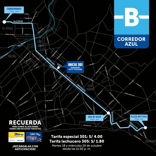 Corredor azul