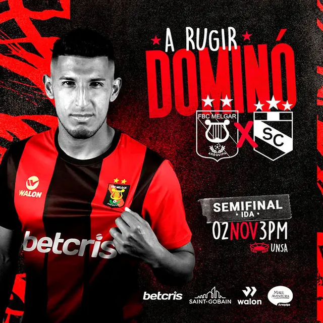 Melgar anuncia su partido ante Sporting Cristal por la semifinal de la Liga 1 2022.   