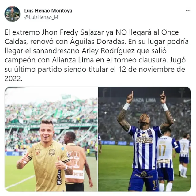 Arley Rodríguez Once Caldas