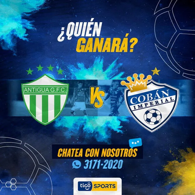 Tigo Sports anuncia la final entra Antigua GFC vs. Cobán Imperial.