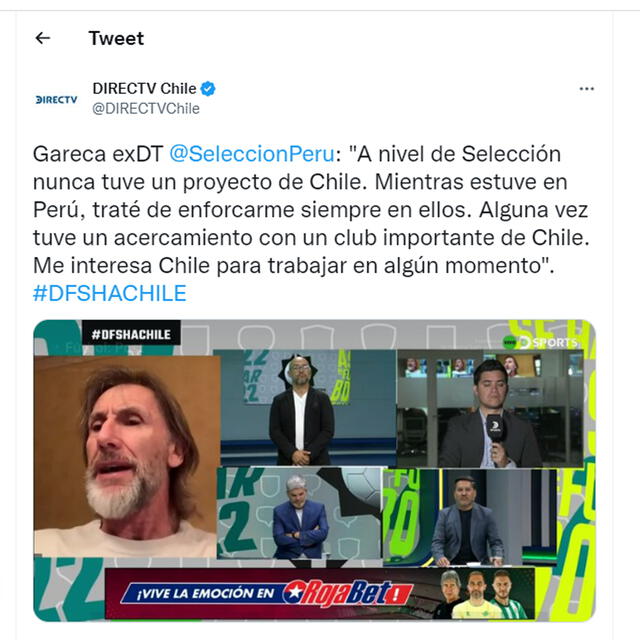  Ricardo Gareca y sus declaraciones sobre dirigir en Chile.   